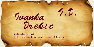 Ivanka Drekić vizit kartica